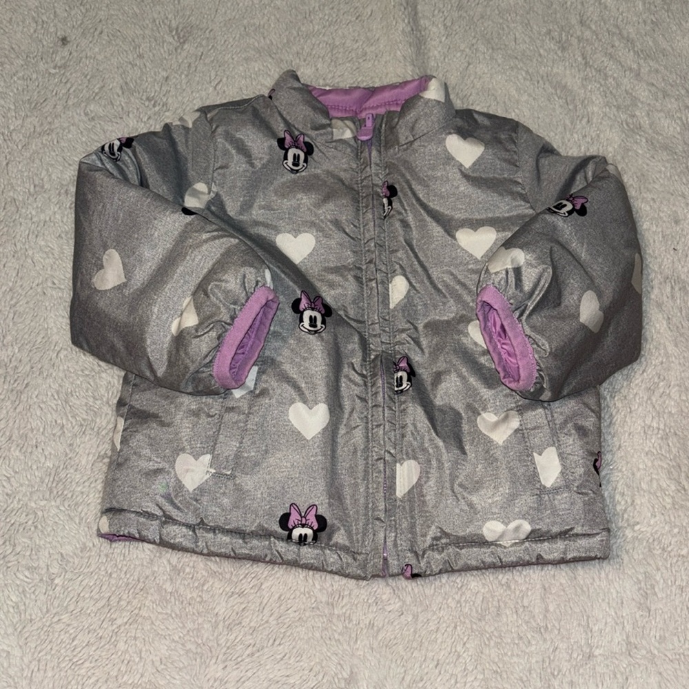 Disney x GAP mini mouse reversible zip up 12-18 month puffer jacket